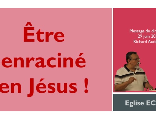 Etre enraciné à Jésus – Message du dimanche 29 juin 2025.